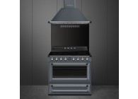 Smeg TR90IGR2 90cm A inductiefornuis oven opberglade Grijs