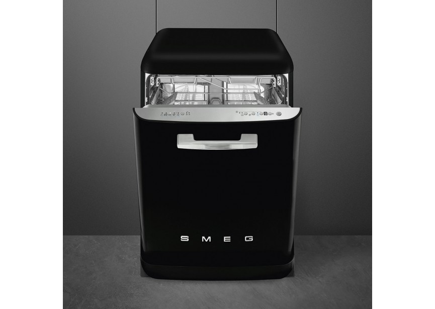 Smeg LVFABBL3 Zuinige Retro Zwarte Vrijstaande Vaatwasser