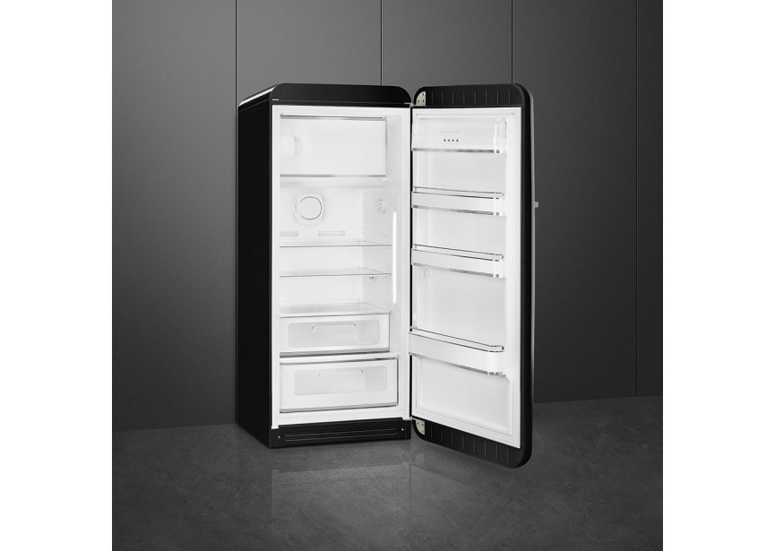 Smeg FAB28RBL5 153cm 270L Retro Zwarte koelkast vriesvak