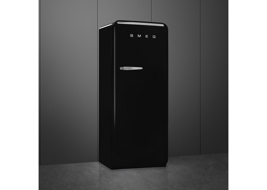 Smeg FAB28RBL5 153cm 270L Retro Zwarte koelkast vriesvak