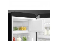 Smeg FAB28RBL5 153cm 270L Retro Zwarte koelkast vriesvak