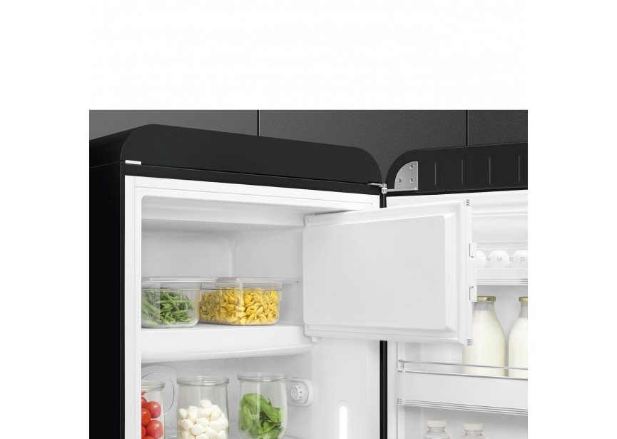 Smeg FAB28RBL5 153cm 270L Retro Zwarte koelkast vriesvak