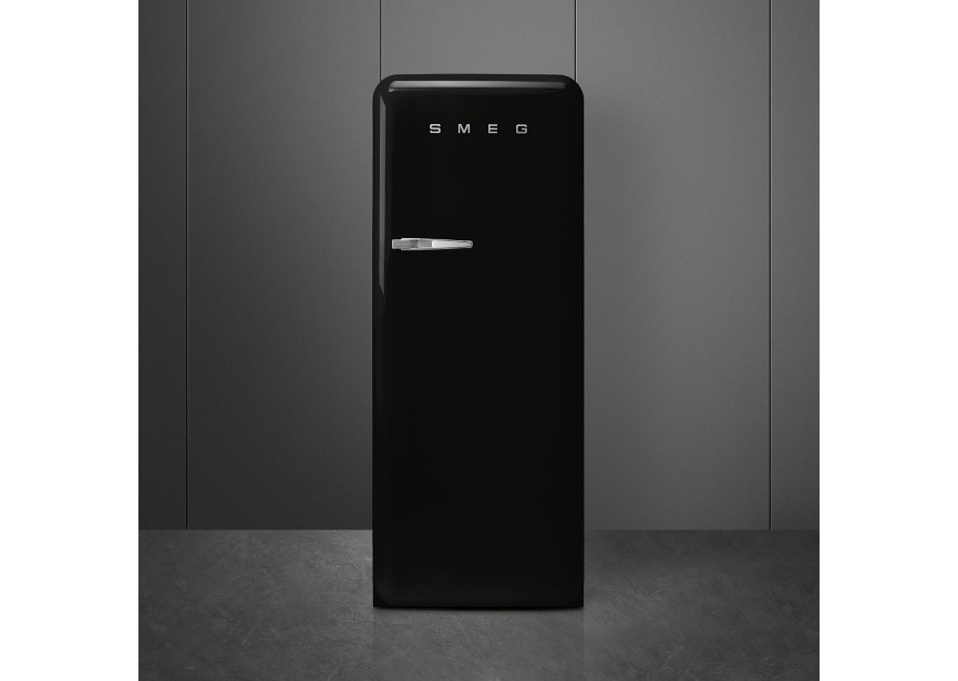 Smeg FAB28RBL5 153cm 270L Retro Zwarte koelkast vriesvak