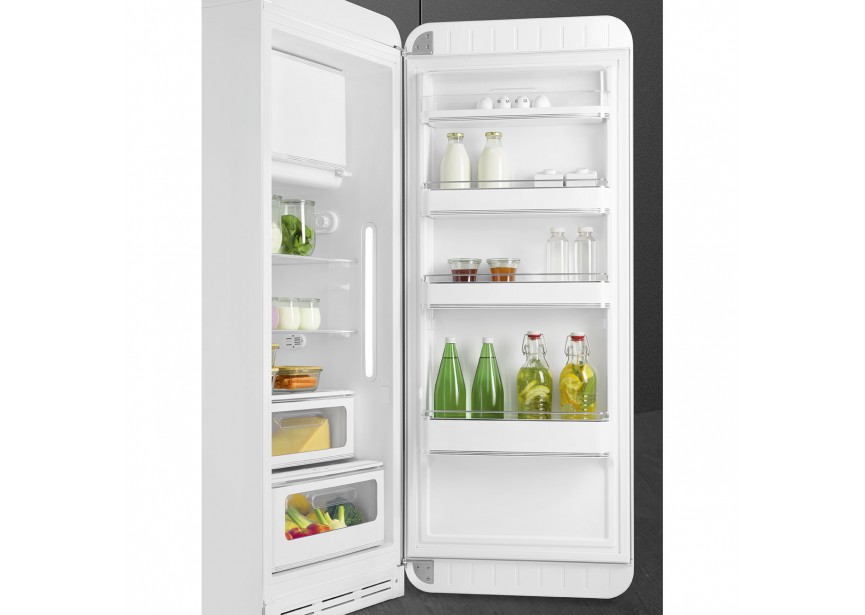 Smeg FAB28RWH5 153cm 270L Retro Witte koelkast vriesvak
