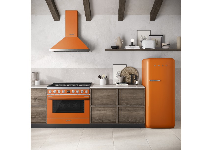 Smeg FAB28ROR5 153cm 270L Retro Oranje koelkast vriesvak