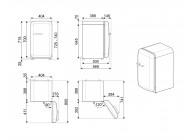 Smeg FAB5RSV5 72,5 cm 34 L Retro Zilver Koelkast
