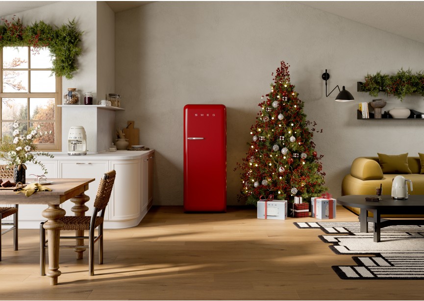 Smeg FAB28RRD5 153 cm 270 L Retro Rode Koelkast Vriesvak