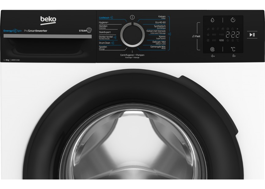 Beko BM3WFT3841B 8 KG 1400 Toeren Wasautomaat