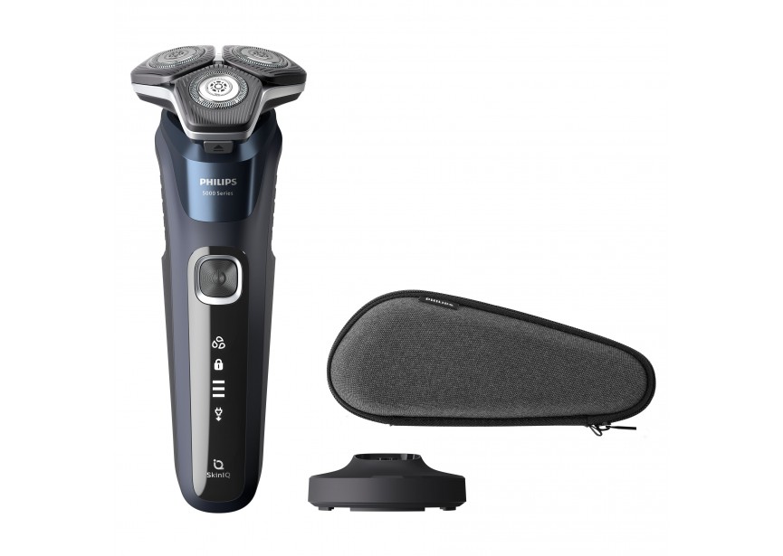 Philips S5885/35 LED scherm oplaadbare shaver Zwart Blauw