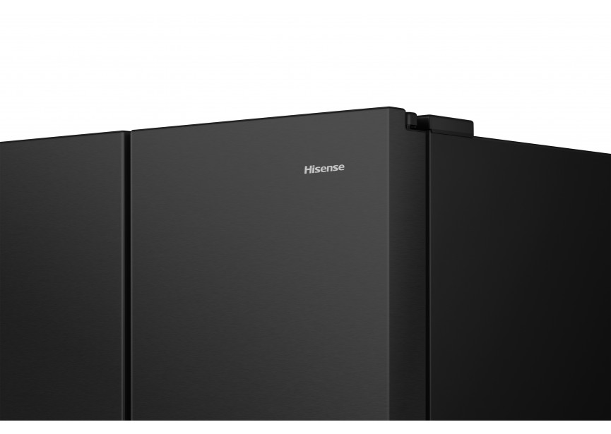 Hisense RS818N4TFC Zwarte Amerikaanse koelkast kraan nodig
