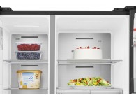 Hisense RS818N4TFC Zwarte Amerikaanse koelkast kraan nodig