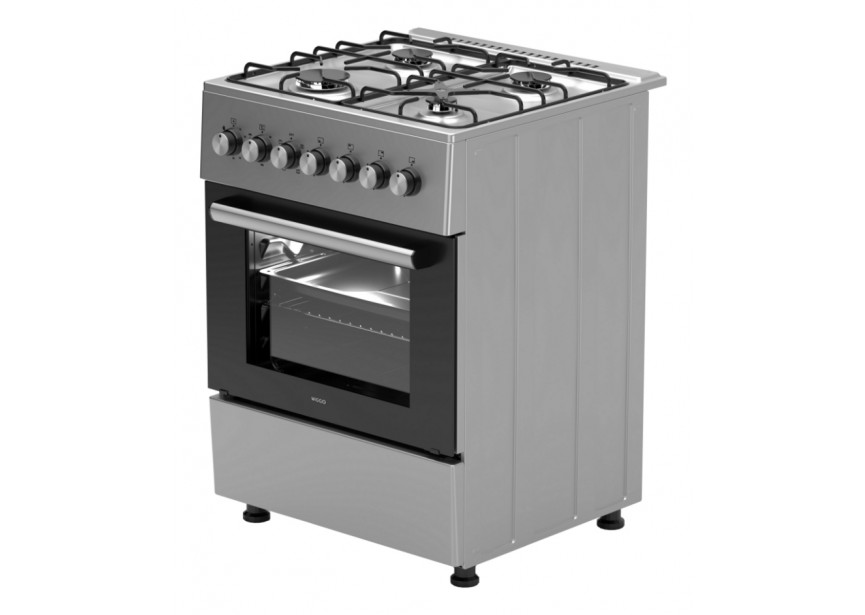 Wiggo WO-E606A(XX) Inox 60 cm LUXE gemengd fornuis