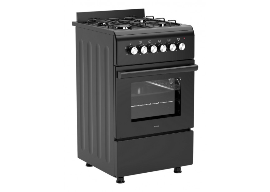 Wiggo WO-E503A(BB) 50cm Zwart gasfornuis electrische oven