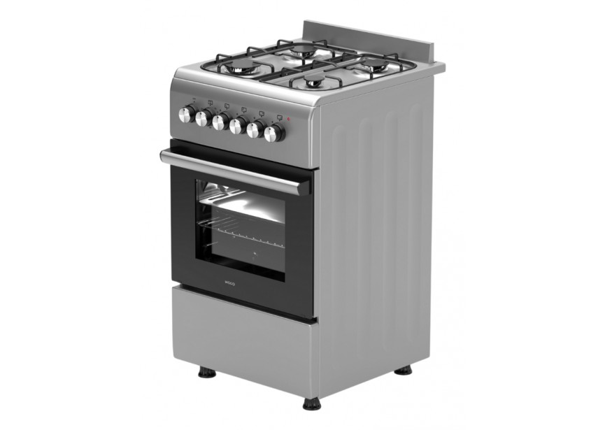 Wiggo WO-E503A(XX) 50cm Inox gasfornuis electrische oven