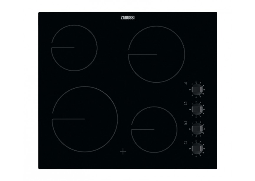 Zanussi ZHRN640K 60cm vitrokeramische kookplaat draaiknoppen