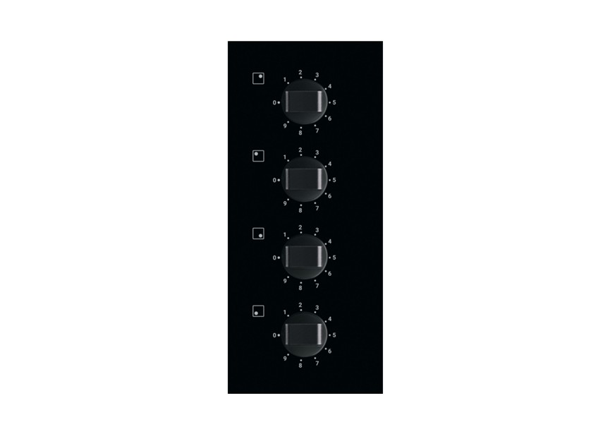 Zanussi ZHRN640K 60cm vitrokeramische kookplaat draaiknoppen