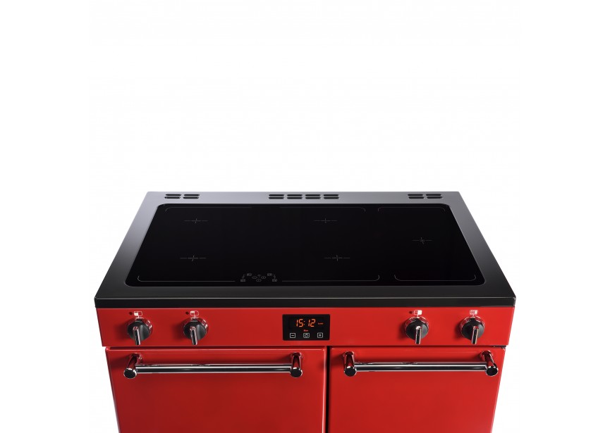 Belling Kensington 90 Ei Rood fornuis 5 inductiezone 3 oven