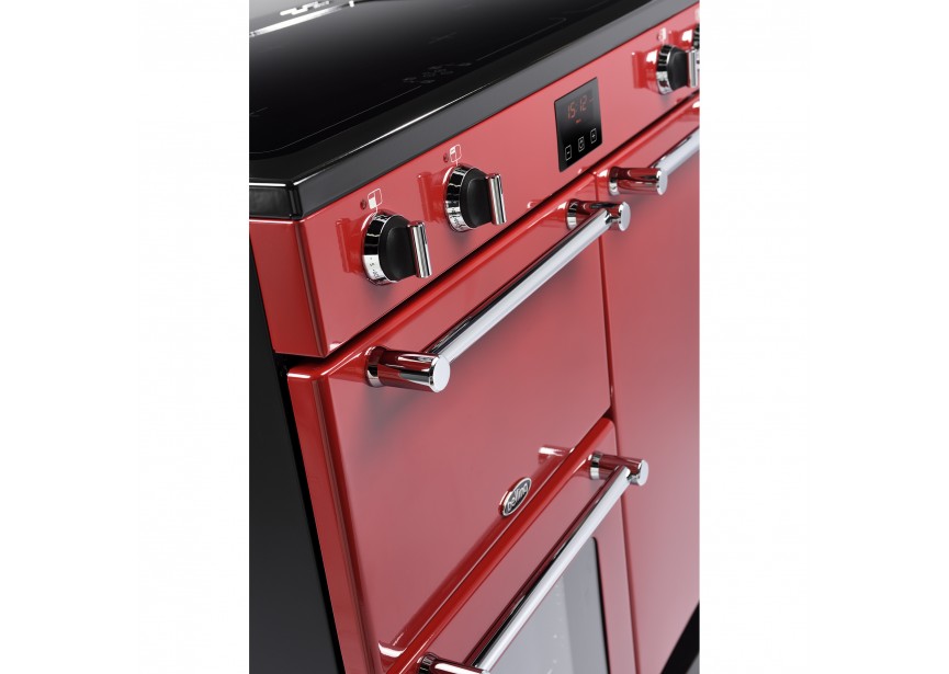 Belling Kensington 90 Ei Rood fornuis 5 inductiezone 3 oven