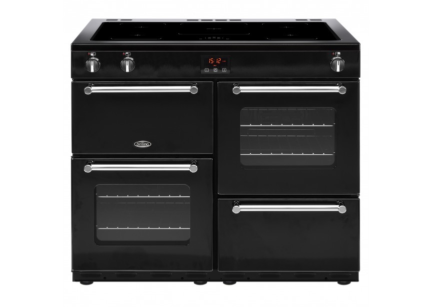Belling Kensington 100 Ei Zwart fornuis 5 inductiezone 4 ovn