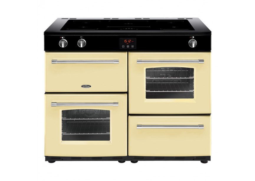 Belling Farmhouse 110 Ei Creme fornuis 5 inductiezone 4 oven
