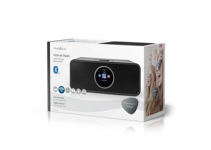 Nedis RDIN4000BK Internet Radio FM Bluetooth