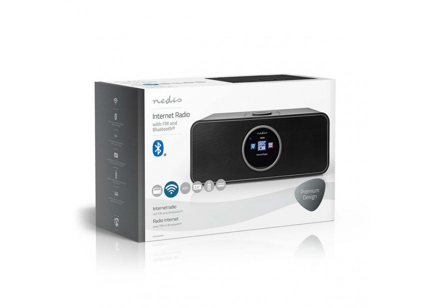 Nedis RDIN4000BK Internet Radio FM Bluetooth