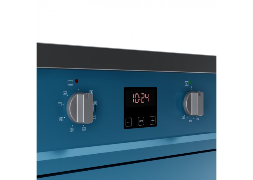 Wiggo WIO-E621A(AX) 60 cm Blauw RVS Luxe Inductiefornuis
