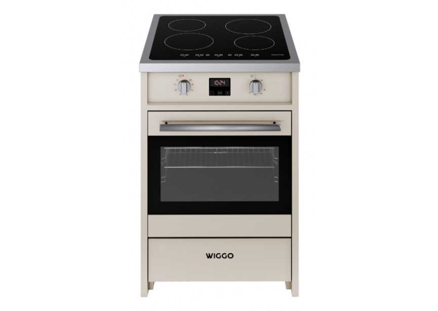 Wiggo WIO-E621A(CX) 60 cm Creme RVS Luxe Inductiefornuis