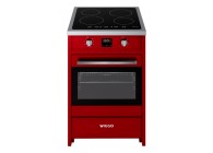 Wiggo WIO-E621A(RX) 60 cm Rood RVS Luxe Inductiefornuis