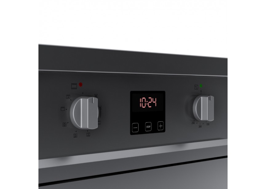 Wiggo WIO-E621A(XX) 60 cm Inox RVS Luxe Inductiefornuis