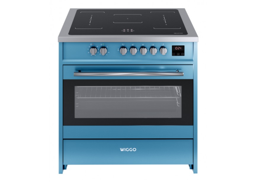 Wiggo WIO-E921A(AX) 90 cm Blauw RVS Luxe Inductiefornuis