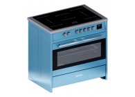 Wiggo WIO-E921A(AX) 90 cm Blauw RVS Luxe Inductiefornuis