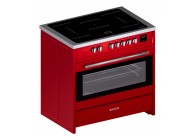 Wiggo WIO-E921A(RX) 90 cm Rood RVS Luxe Inductiefornuis