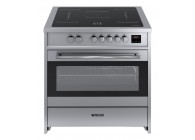 Wiggo WIO-E921A(XX) 90 cm Inox RVS Luxe Inductiefornuis