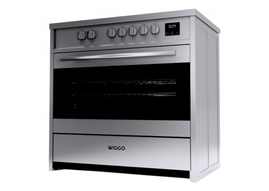 Wiggo WIO-E921A(XX) 90 cm Inox RVS Luxe Inductiefornuis