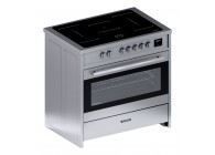 Wiggo WIO-E921A(XX) 90 cm Inox RVS Luxe Inductiefornuis