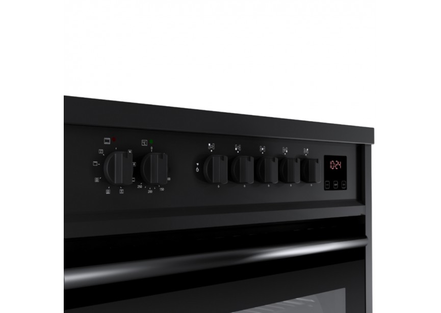 Wiggo WIO-E921A(BX) 90 cm Zwart RVS Luxe Inductiefornuis