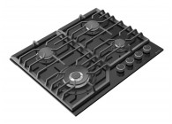 Wiggo WH-G634GL(B) gaskookplaat met wok 60 cm Glas Zwart