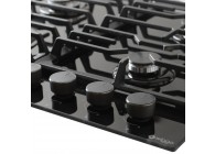 Wiggo WH-G634GL(B) gaskookplaat met wok 60 cm Glas Zwart