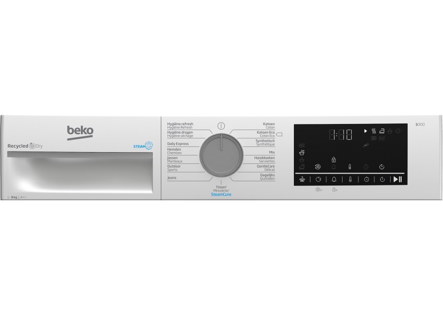 Beko B3T6823WS 8 kg A++ klasse warmtepomp droogkast