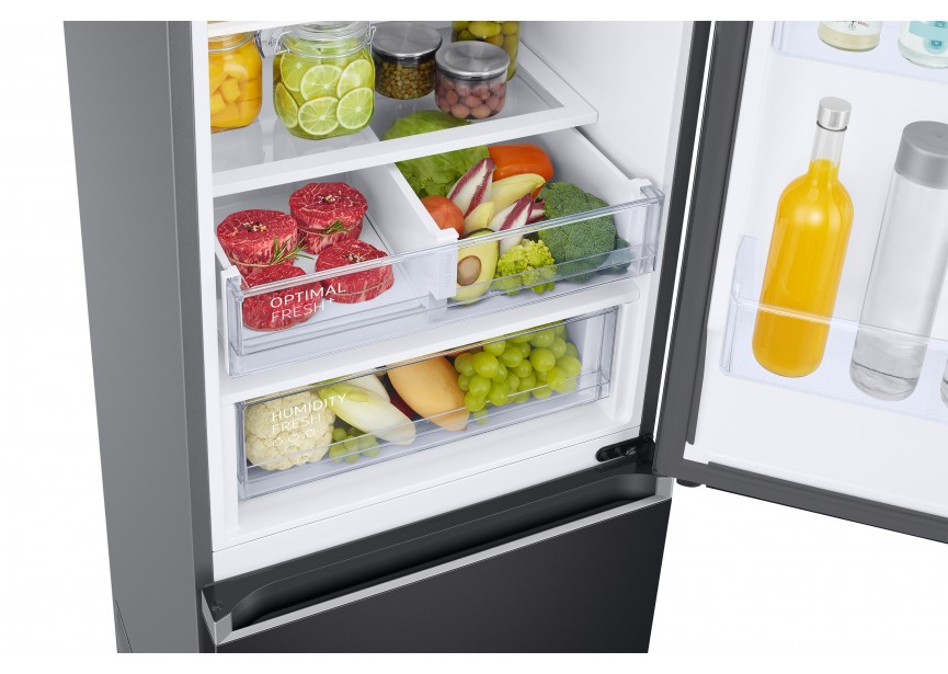 Samsung RB38C607AB1 EXTREEM Zuinig 185cm 344L Zwart RVS