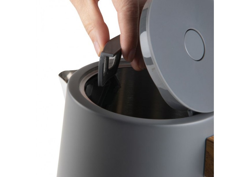 Domo DO9268WK 1,7 Liter Waterkoker Grijs Houten Handvat