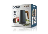 Domo DO9268WK 1,7 Liter Waterkoker Grijs Houten Handvat