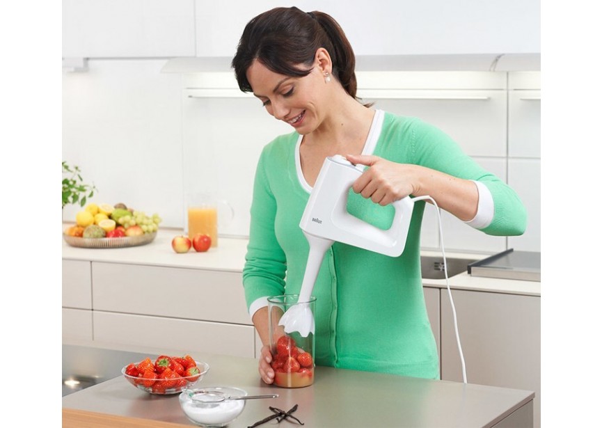 Braun HM3107WH Handmixer Kloppers Kneedhaken Staaf Kom