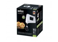 Braun HM3107WH Handmixer Kloppers Kneedhaken Staaf Kom