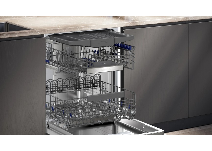 Siemens SX85EX13CE XL 86,5 cm A-klasse Inox kuip Besteklade