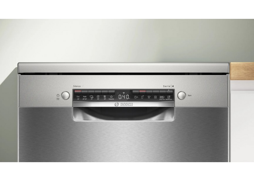 Bosch SMS4HKI07E Home Connect Inox kuip - Geborsteld staal