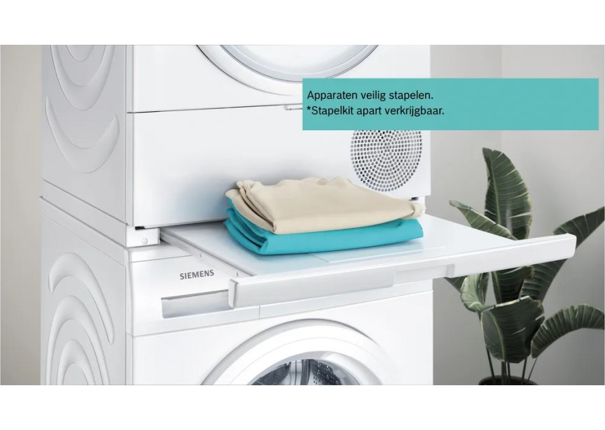Siemens WT43H00WFG A++ 8 Kg iQ300 Warmtepomp Droogkast