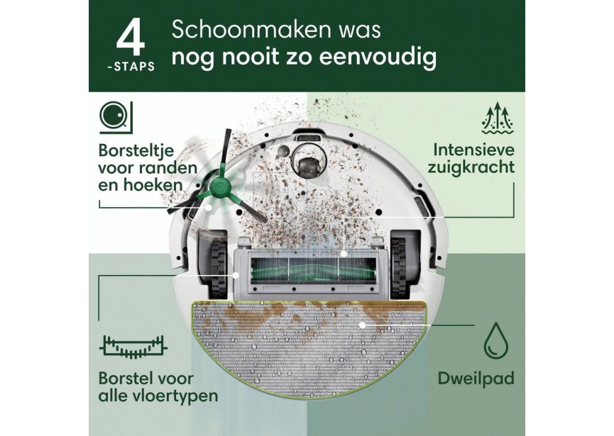 Irobot ROOMBA 105 Combo AutoEmpty stofzuigen dweilen Wit
