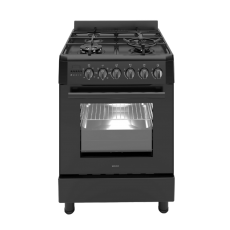 Wiggo 60 cm Zwart 9 series wok gasfornuis electrische oven
